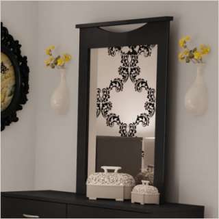 NEW 4pc Modern Black Dresser/Chest/Nightstand & Mirror Bedroom Set 