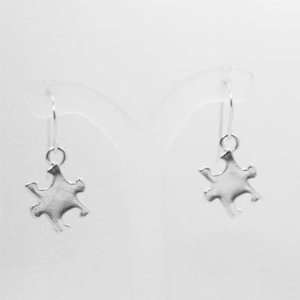  Autism Awareness Puzzle Piece Sterling Silver Earrings 