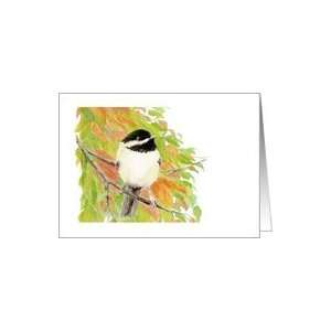  Autumn, Fall Chickadee, Bird Collection Card Health 