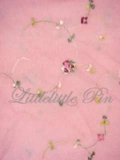 Embroidery Baby Pink Pashmina Cashmere Scarf Shawl SF58  