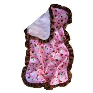   Patricia Ann Designs Cherry Cupcake Indulgence Blanket   4x6 Baby