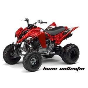 AMR Racing Yamaha Raptor 350 ATV Quad Graphic Kit   Bonecollector Red