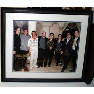 Sopranos Male Cast 8 Signatures with inscriptions Matted and Framed 