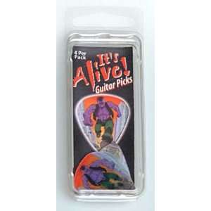  Its Alive Purple Giant Picks 4 pack Medium Musical 