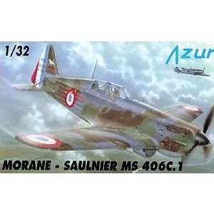  Azur 1/32 Morane Saulnier MS406C1 WWII French Fighter Kit 