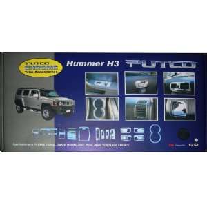   409002 Chrome Interior Trim Kit for Hummer H3   15 Piece Automotive