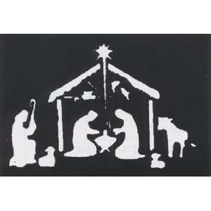  STENCIL NATIVITY SCENE BRASS 