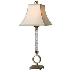  Uttermost 36.5 Aversa Lamps Wavy Glass Column With Coffee 