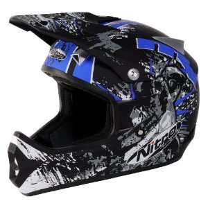  Nitro Extreme MX Helmet Black/ Blue Small Automotive