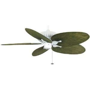  Fanimation FP4320MW / BPP4GR Matte White with Green Blades 