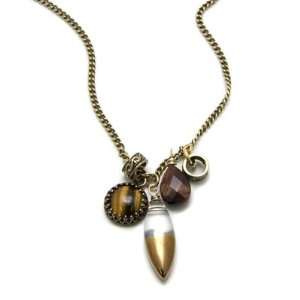  Avner Necklace with Bronze Etched Glass Janna Conner 