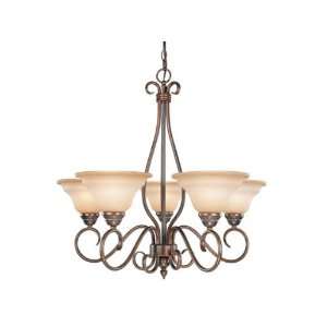   Bronze Avon Tuscan Five Light Up Lighting Chandelier from the Avo