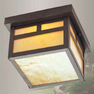   Mission Outdoor Flush Mount in Bronze Size 6.5 H x 9.5 W Home