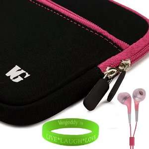  Quality Neoprene Black (Pink Trim) Carrying Case for 