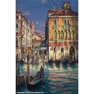   Cao Yong   Venetian Sunset Artists Proof Canvas Giclee Home