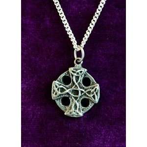  Equal Armed Celtic Cross Necklace   Solid Pewter 