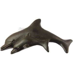   681189, Knob, Dolphin Knob   Black, Coastal