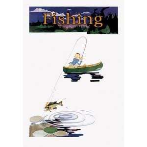  Paper poster printed on 12 x 18 stock. Fishing