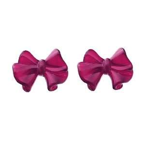  [Aznavour] Lovely & Cute Flare Ribbon Earring / Violet 