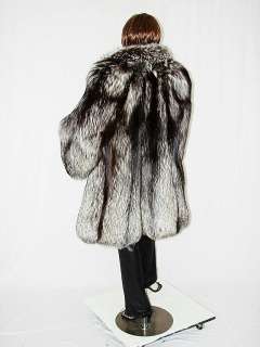 NEW SOFT Silver FOX fur coat jacket 73 sweep Amazing  