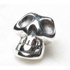  B43 Silver Skull .925 Sterling Silver Bead Charm Pandora 