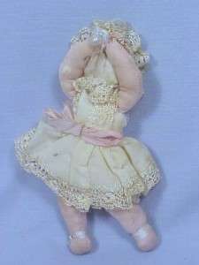 Vintage 1940s Handmade 7.5 Cloth Doll  