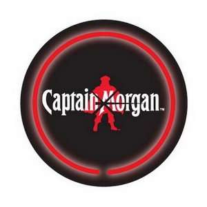   Newly Licensed Captain Morgan Logo Beer Bar Neon Clock