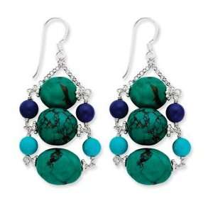  Sterling Silver Lapis/Turquoise Earrings Jewelry
