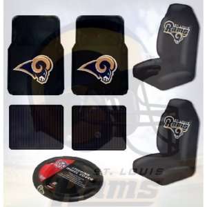    St. Louis Rams NFL 7pc Auto Accessories Combo Set 