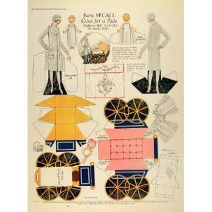  1926 Print McCalls Fashion Doll Cut Outs Baby Nurse Mother 