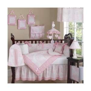  Pink Toile 9 Piece Baby Girl Crib Bedding Set Baby