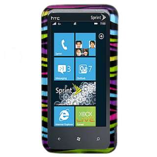 Hard Cover Rainbow Zebra Case For HTC Arrive 7575 Phone  