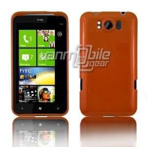 VMG AT&T HTC Titan Cell Phone TPU Skin Case Cover   ORANGE Solid Color 