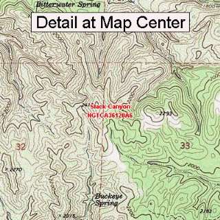  USGS Topographic Quadrangle Map   Slack Canyon, California 