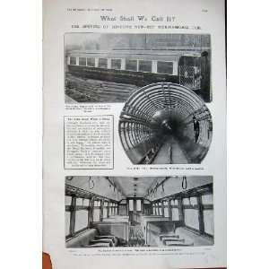  1906 London Tube Railway Cars Train Piccadilly Tunnel 