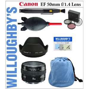 Canon EF 50mm f/1.4 USM Lens + Giottos Anti Static Microfiber Cleaning 