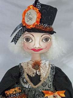 Primitive Folk Art Halloween Witch Doll OOAK Magic  