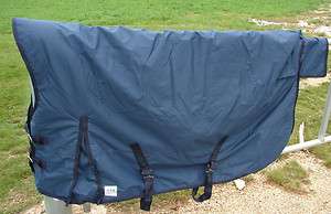 72 Winter Turnout Blanket Waterproof Rug Horse Navy Blue 600d High 