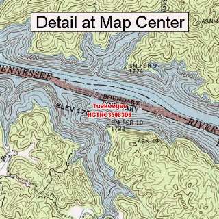 USGS Topographic Quadrangle Map   Tuskeegee, North Carolina (Folded 
