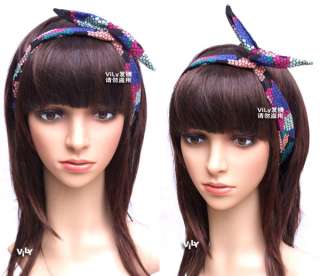 Party Fashion Turban Headband Fabric Scarf Hair Bandana  