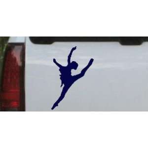 Navy 16in X 10.8in    Dancer Silhouettes Car Window Wall Laptop Decal 