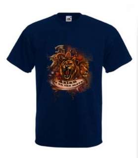 Narnia Aslan is on the move Lion T Shirt in any size  
