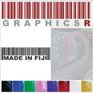   Decal Graphic   Barcode UPC Pride Patriot Made In Fiji A374   Blue