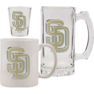  San Diego Padres Glassware Set 3D Logo Tankard, Coffee 