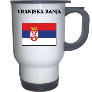  Serbia   VRANJSKA BANJA White Stainless Steel Mug 