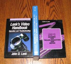 THREE BOOK LOT VCR VIDEO CAMERA SERVICING AND TROUBLESHOOTING  