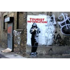  LAMINATED Banksy Tourist Information Hoody Mini Poster 