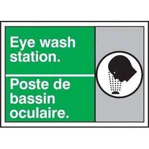 EYE WASH STATION (W/GRAPHIC) Sign   10 x 14 Dura Fiberglass  