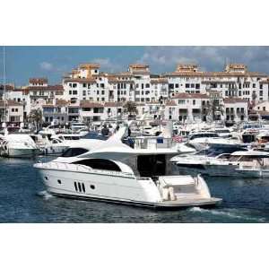 Big Yachts in Puerto Banus Harbour   Peel and Stick Wall Decal by 