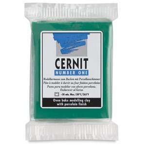  Cernit Polymer Clay   Green, 2 oz, Cernit Polymer Clay 